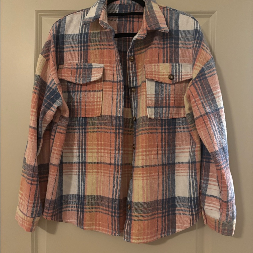 Plaid Button-Up Shirt